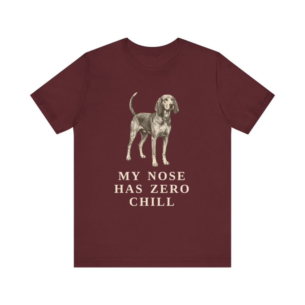American English Coonhound Humor Shirt, Vintage Dog Sketch Tee, Dog Humor Gift
