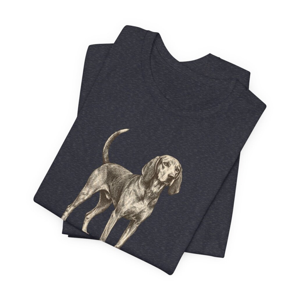 American English Coonhound Humor Shirt, Vintage Dog Sketch Tee, Dog Humor Gift