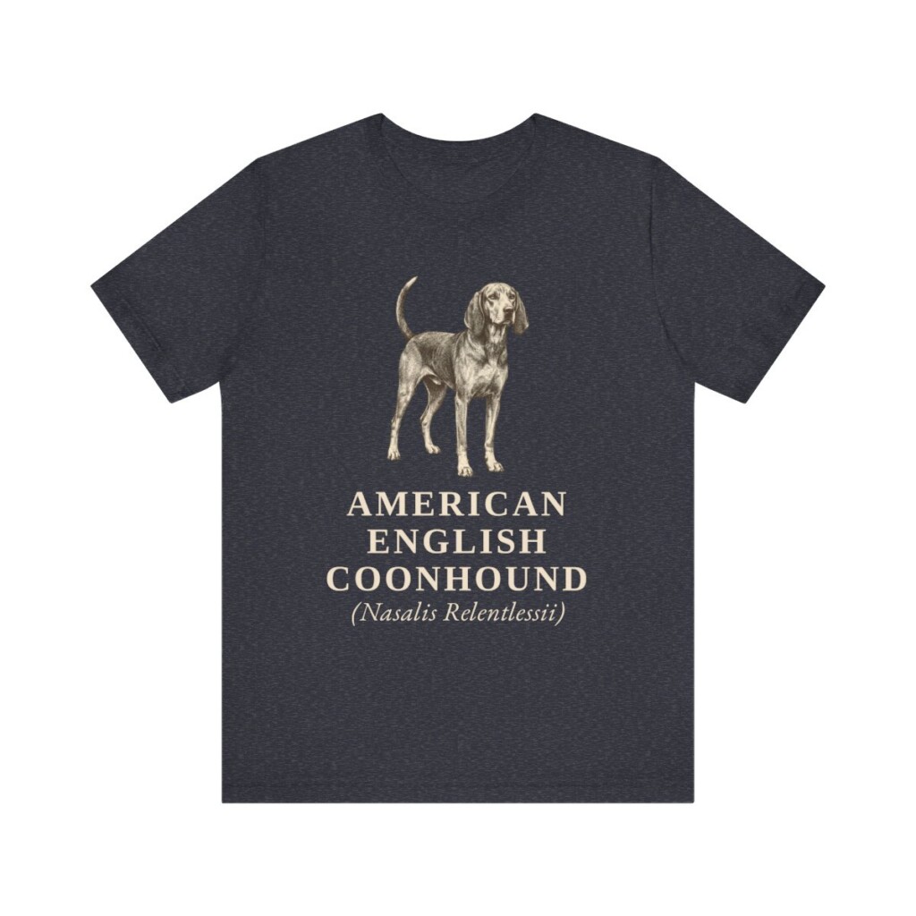American English Coonhound Latin Shirt, Vintage Dog Sketch Tee, Dog Latin Gift