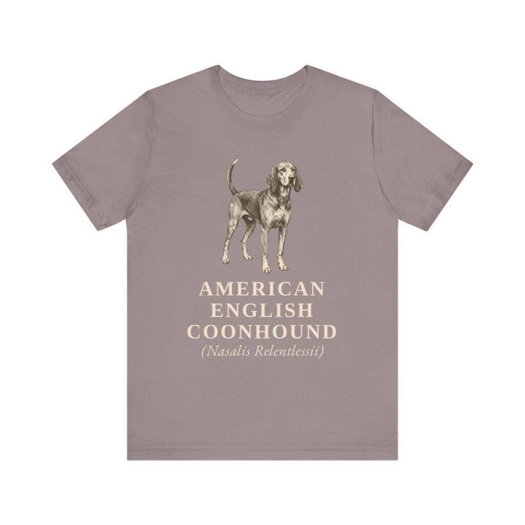 American English Coonhound Latin Shirt, Vintage Dog Sketch Tee, Dog Latin Gift