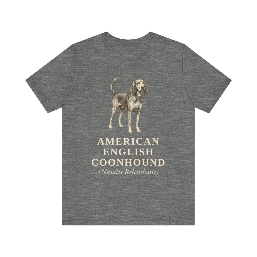 American English Coonhound Latin Shirt, Vintage Dog Sketch Tee, Dog Latin Gift