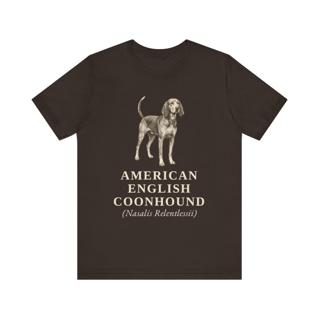 American English Coonhound Latin Shirt, Vintage Dog Sketch Tee, Dog Latin Gift