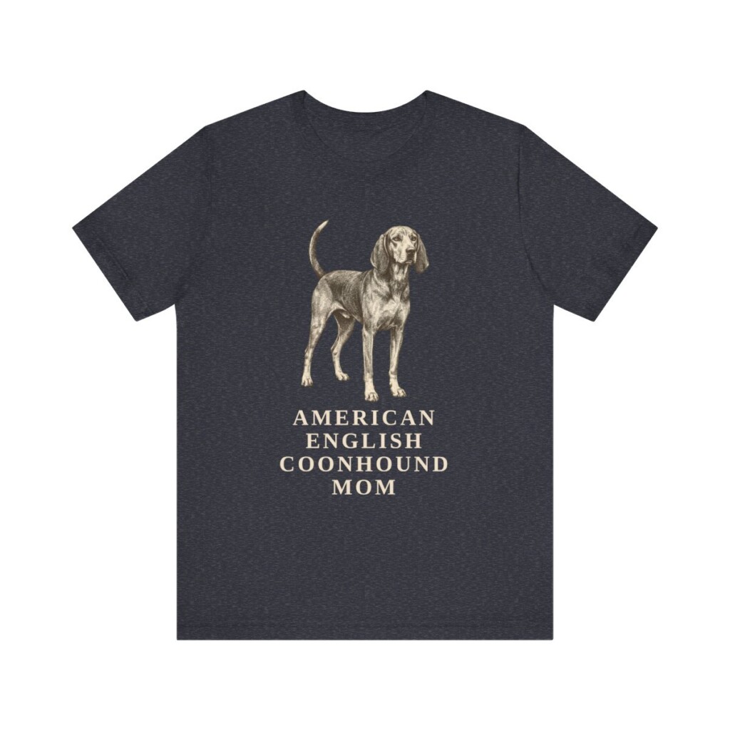 American English Coonhound Mom Shirt, Vintage Dog Sketch Tee, Dog Mom Gift