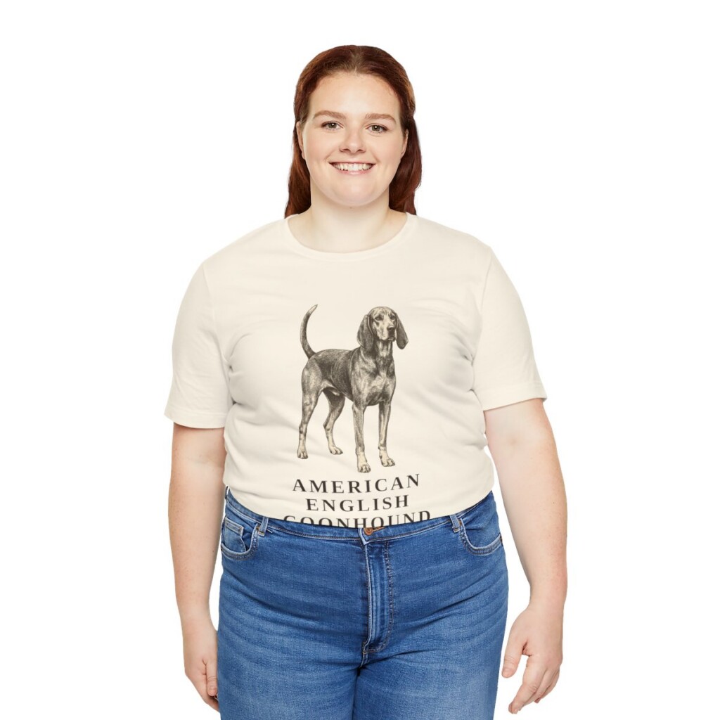 American English Coonhound Mom Shirt, Vintage Dog Sketch Tee, Dog Mom Gift