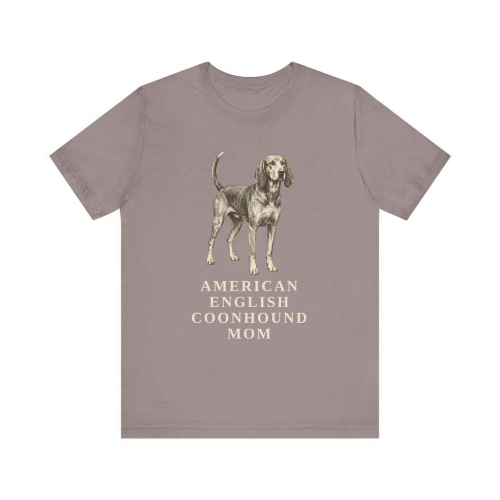American English Coonhound Mom Shirt, Vintage Dog Sketch Tee, Dog Mom Gift