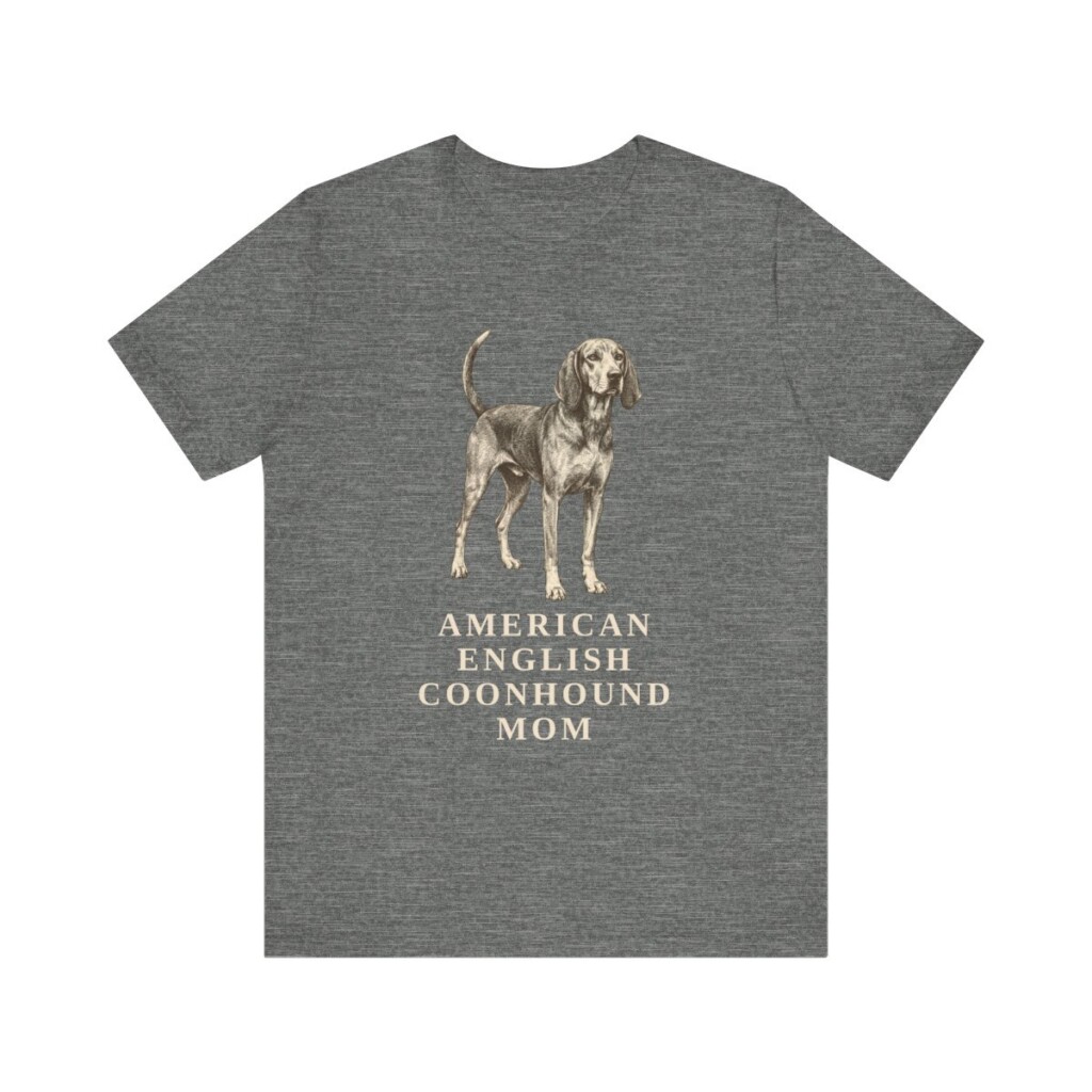 American English Coonhound Mom Shirt, Vintage Dog Sketch Tee, Dog Mom Gift