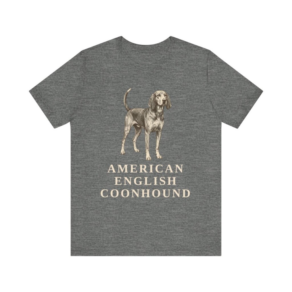 American English Coonhound Shirt, Vintage Dog Sketch Tee, Dog Lover Gift