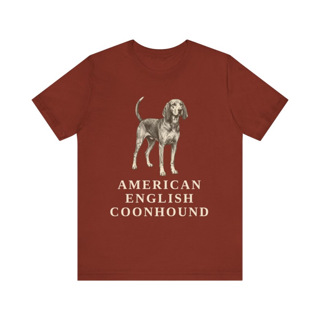 American English Coonhound Shirt, Vintage Dog Sketch Tee, Dog Lover Gift