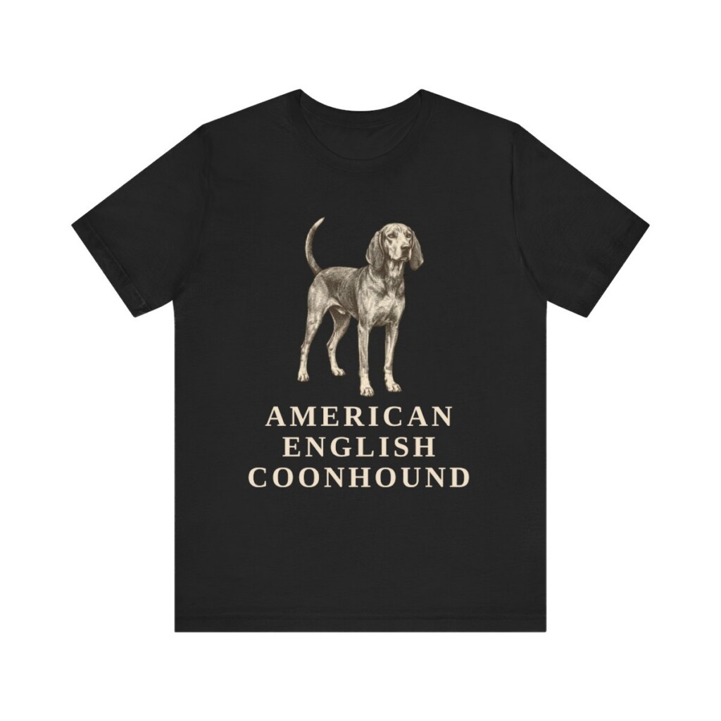 American English Coonhound Shirt, Vintage Dog Sketch Tee, Dog Lover Gift