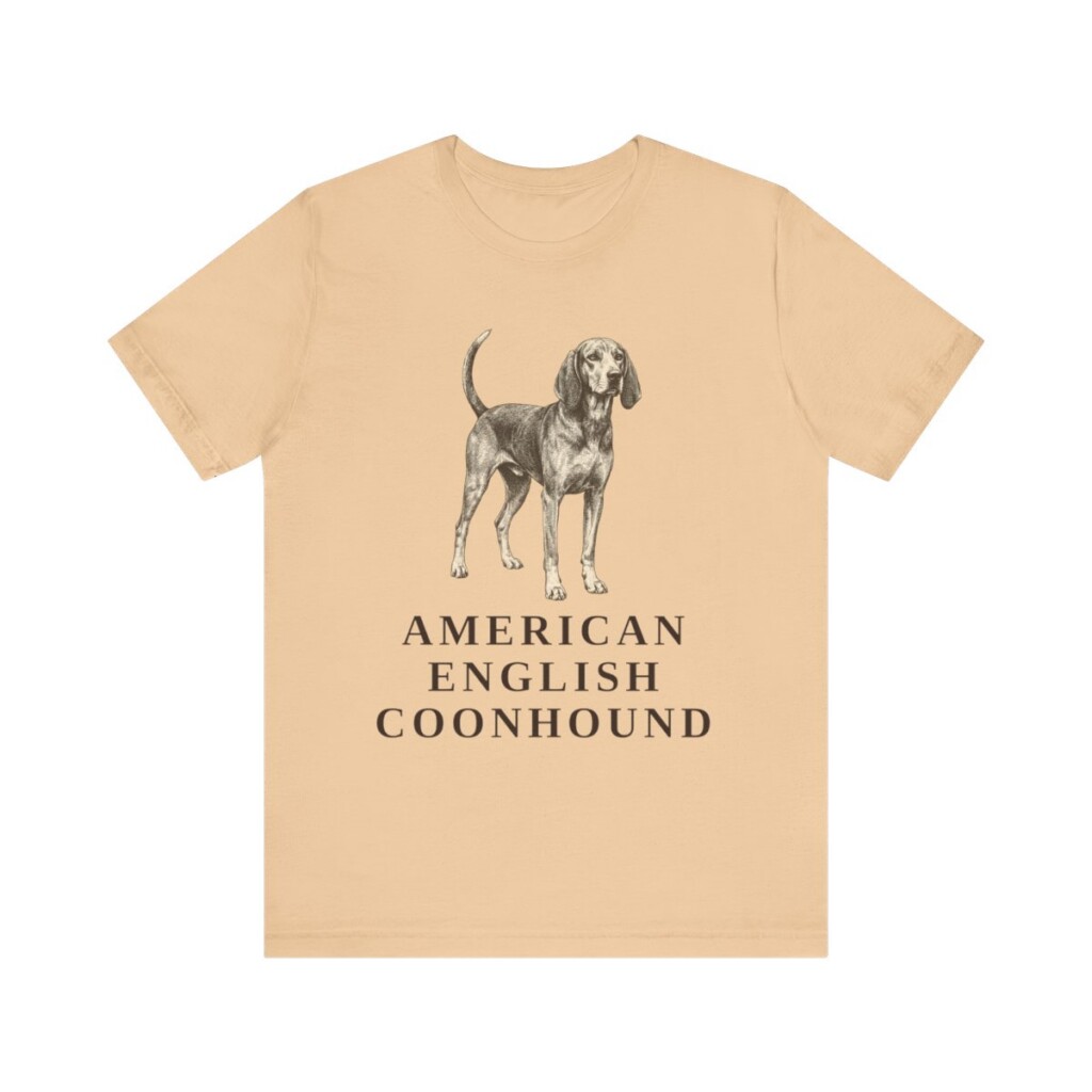 American English Coonhound Shirt, Vintage Dog Sketch Tee, Dog Lover Gift