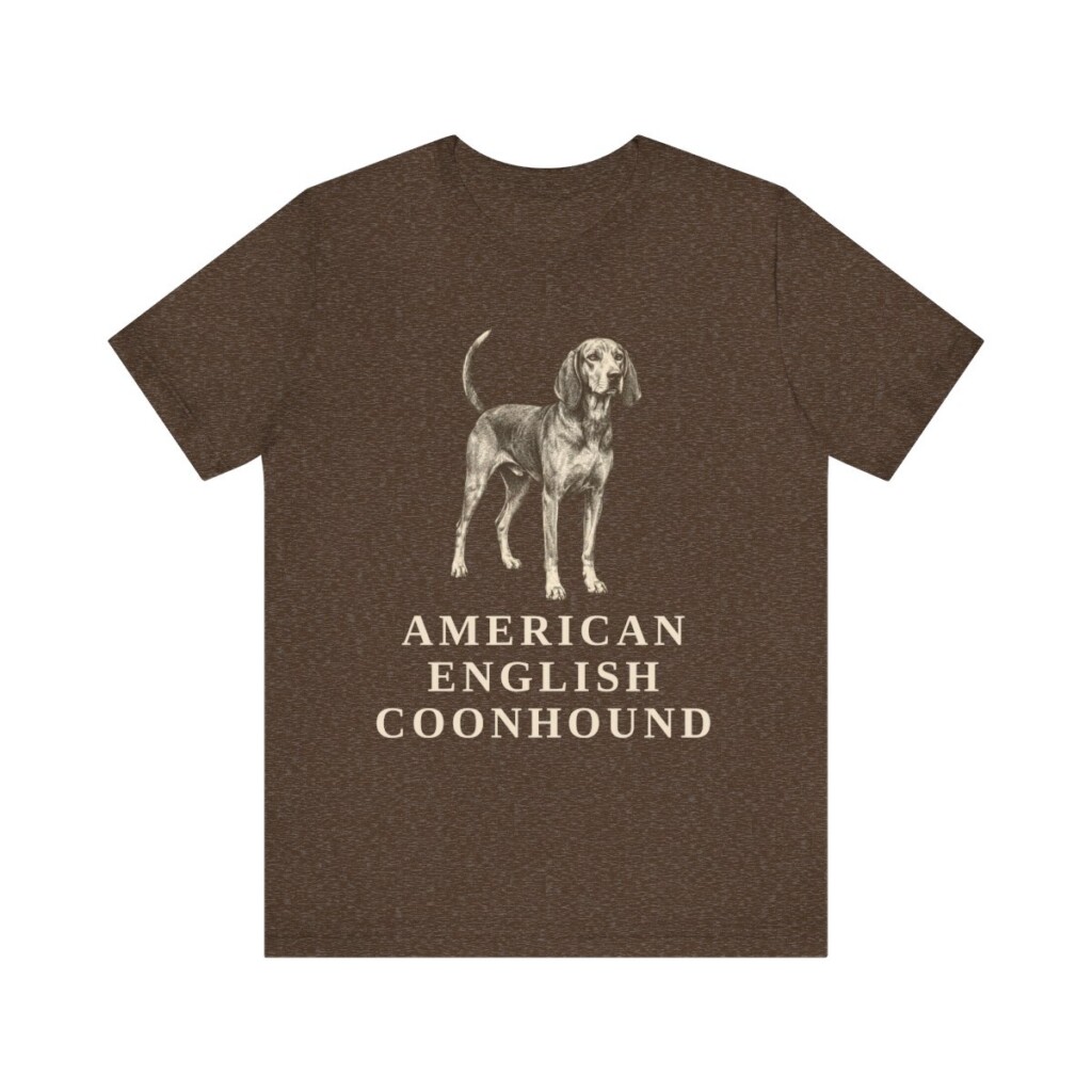 American English Coonhound Shirt, Vintage Dog Sketch Tee, Dog Lover Gift