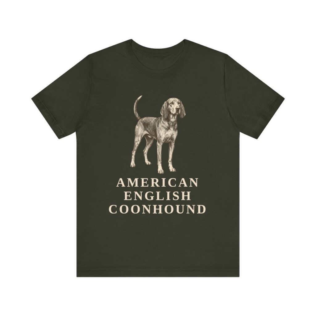 American English Coonhound Shirt, Vintage Dog Sketch Tee, Dog Lover Gift