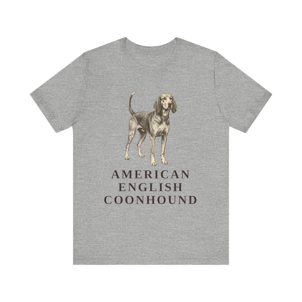 American English Coonhound Shirt, Vintage Dog Sketch Tee, Dog Lover Gift