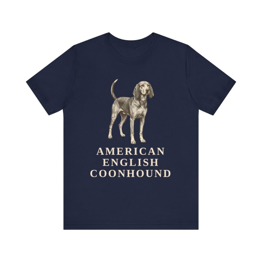 American English Coonhound Shirt, Vintage Dog Sketch Tee, Dog Lover Gift