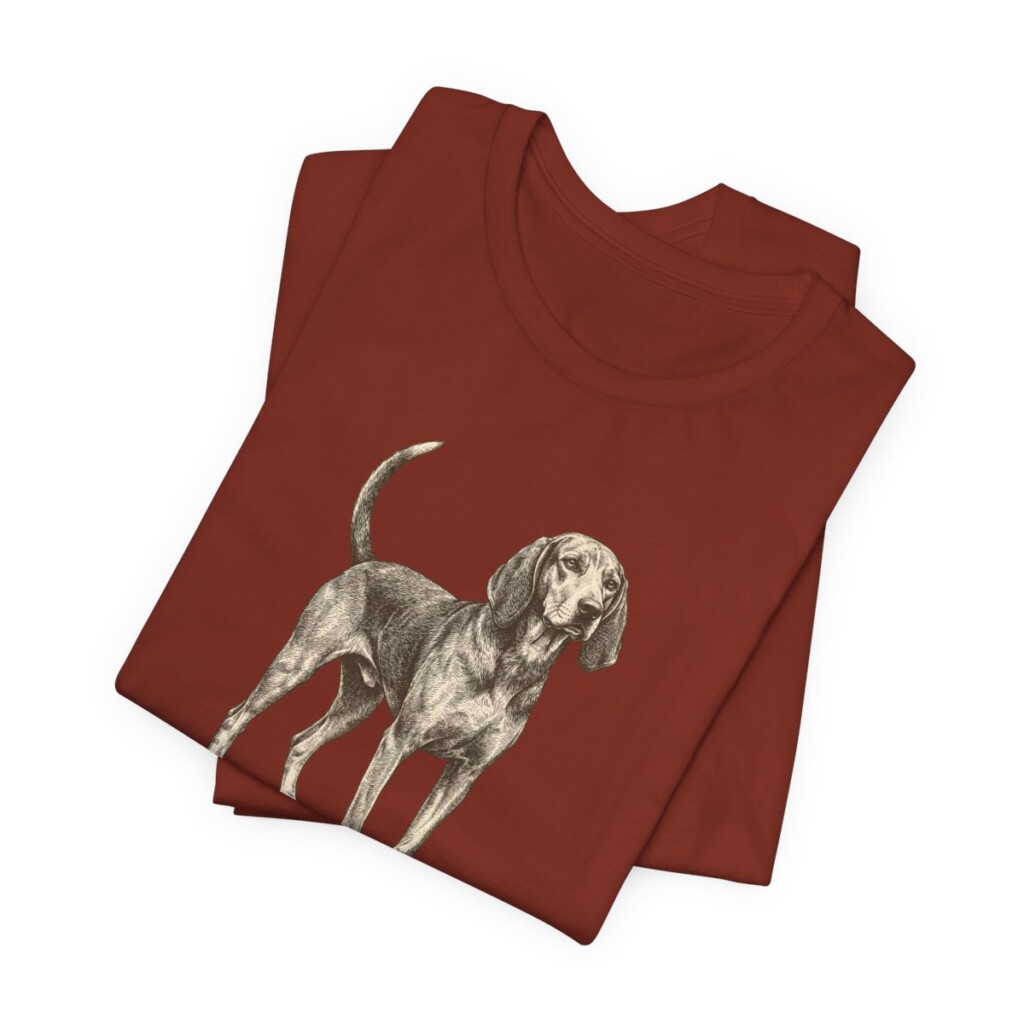 American English Coonhound Shirt, Vintage Dog Sketch Tee, Dog Lover Gift