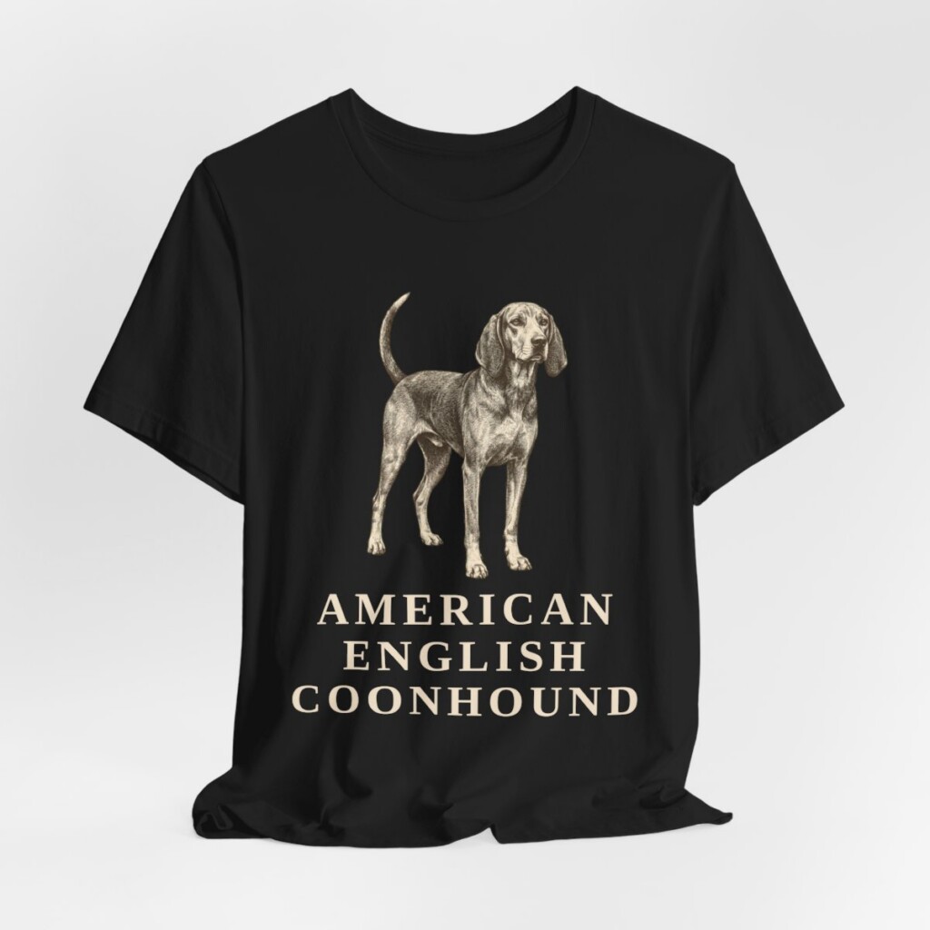 American English Coonhound Shirt, Vintage Dog Sketch Tee, Dog Lover Gift
