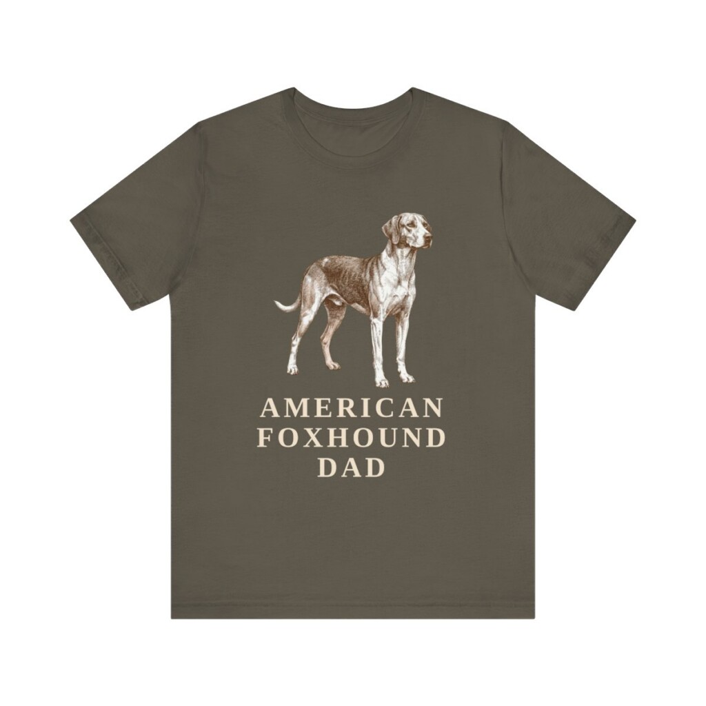 American Foxhound Dad Shirt, Vintage Dog Sketch Tee, Dog Dad Gift