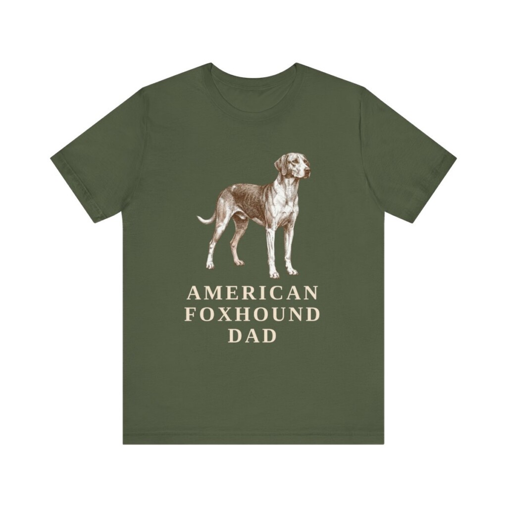 American Foxhound Dad Shirt, Vintage Dog Sketch Tee, Dog Dad Gift