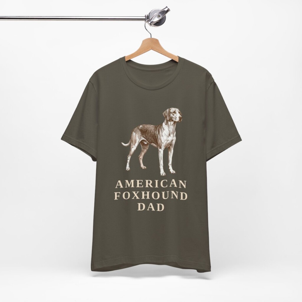 American Foxhound Dad Shirt, Vintage Dog Sketch Tee, Dog Dad Gift