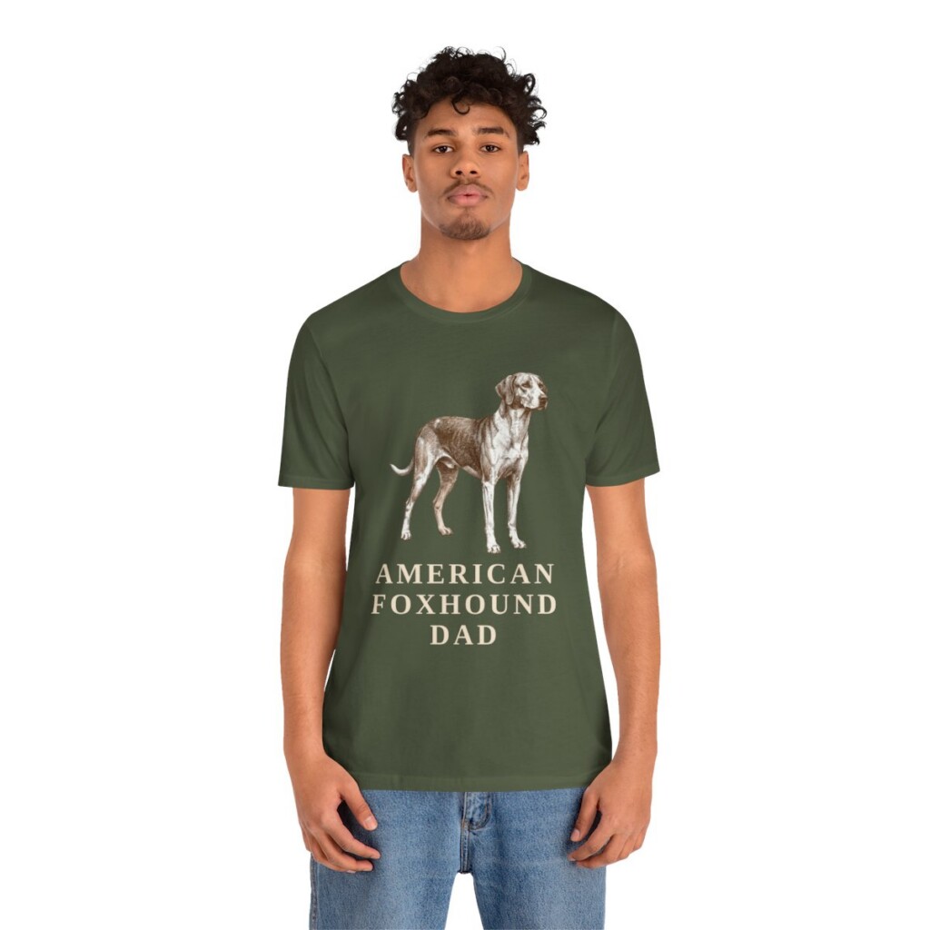 American Foxhound Dad Shirt, Vintage Dog Sketch Tee, Dog Dad Gift