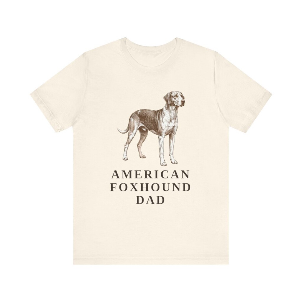 American Foxhound Dad Shirt, Vintage Dog Sketch Tee, Dog Dad Gift