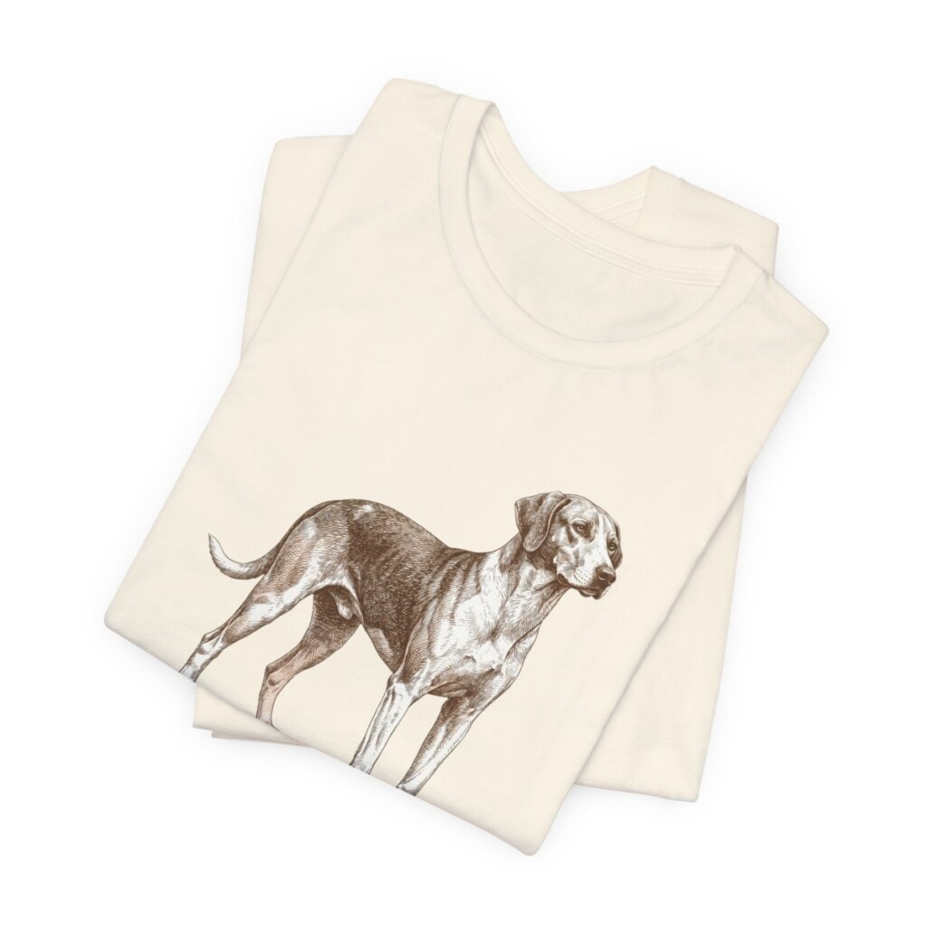 American Foxhound Humor Shirt, Vintage Dog Sketch Tee, Dog Humor Gift