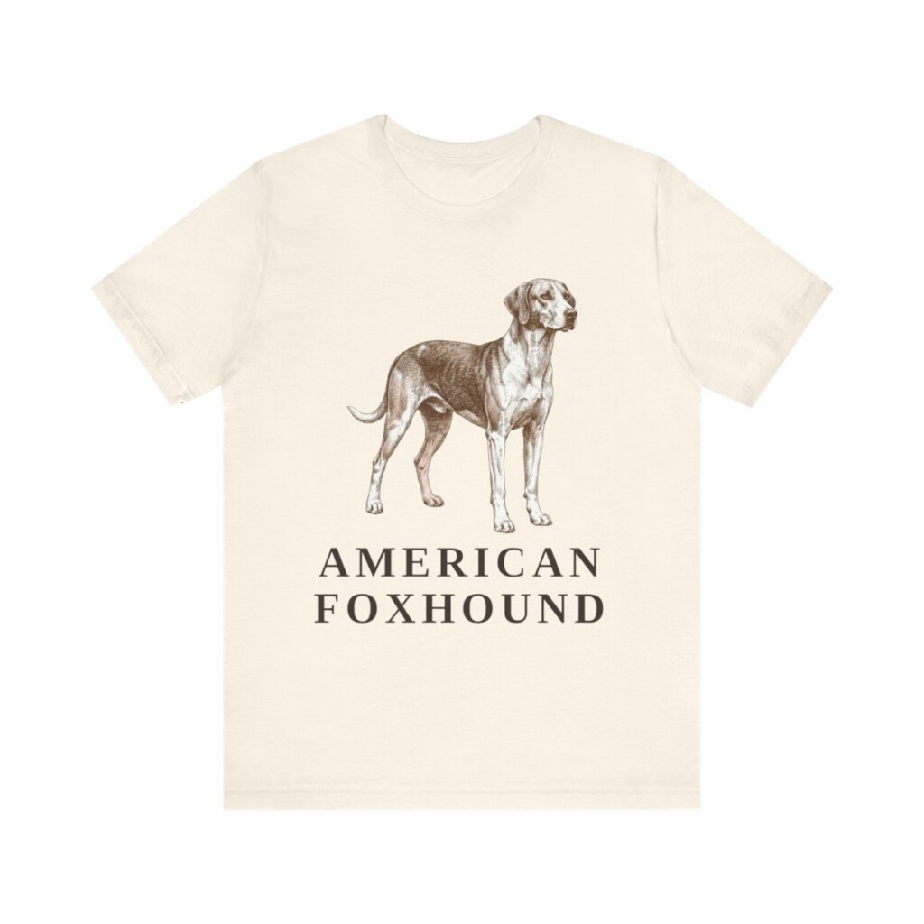 American Foxhound Shirt, Vintage Dog Sketch Tee, Dog Lover Gift