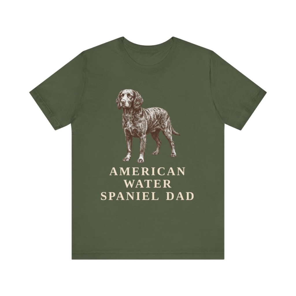 American Water Spaniel Dad Shirt, Vintage Dog Sketch Tee, Dog Dad Gift