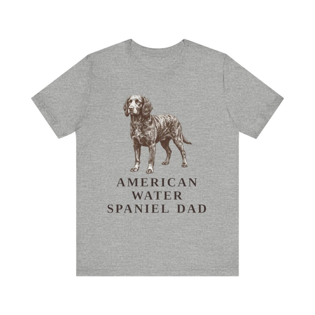 American Water Spaniel Dad Shirt, Vintage Dog Sketch Tee, Dog Dad Gift