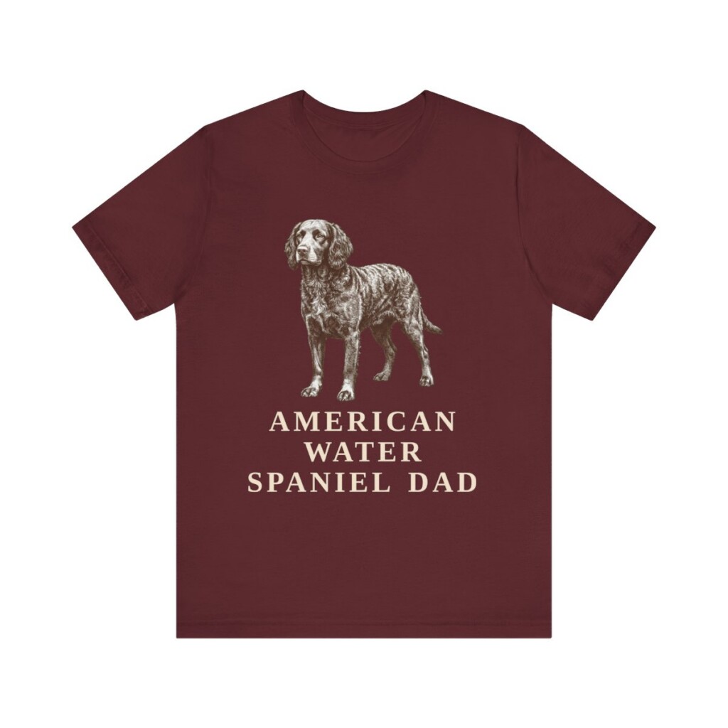 American Water Spaniel Dad Shirt, Vintage Dog Sketch Tee, Dog Dad Gift