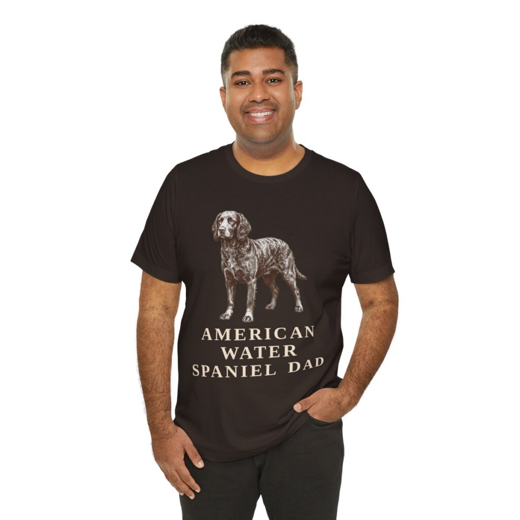 American Water Spaniel Dad Shirt, Vintage Dog Sketch Tee, Dog Dad Gift