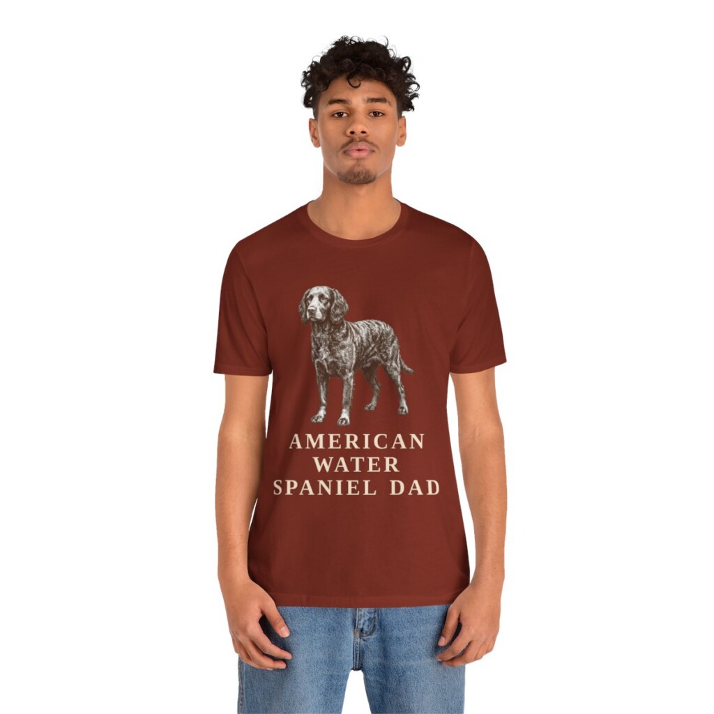 American Water Spaniel Dad Shirt, Vintage Dog Sketch Tee, Dog Dad Gift