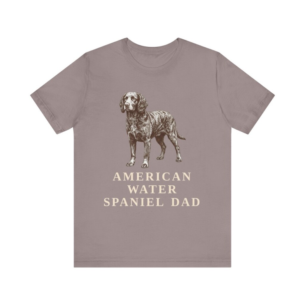 American Water Spaniel Dad Shirt, Vintage Dog Sketch Tee, Dog Dad Gift