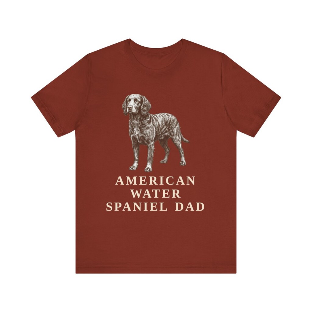 American Water Spaniel Dad Shirt, Vintage Dog Sketch Tee, Dog Dad Gift