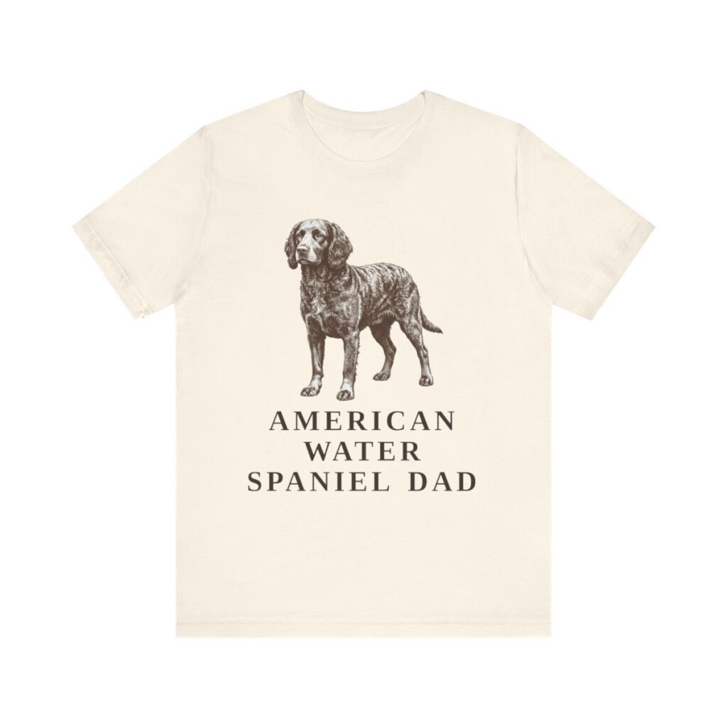 American Water Spaniel Dad Shirt, Vintage Dog Sketch Tee, Dog Dad Gift