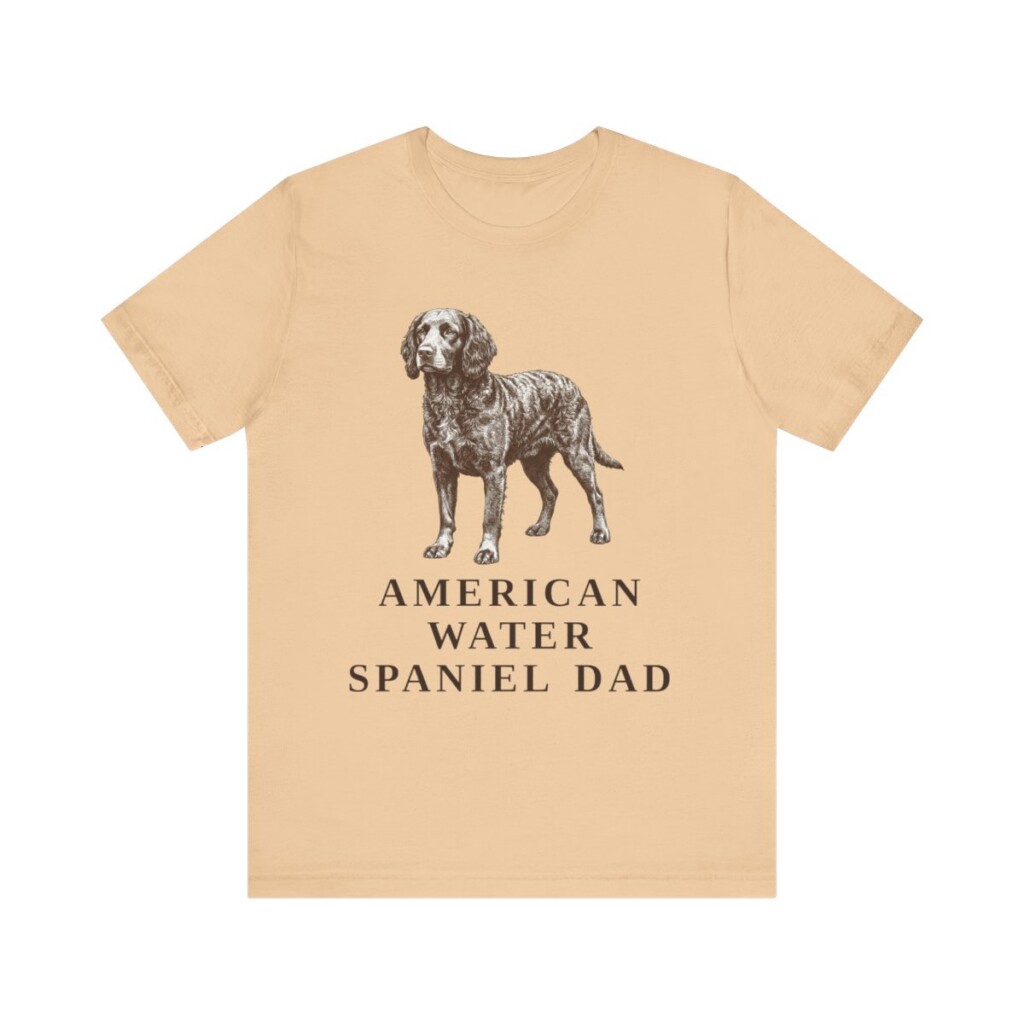 American Water Spaniel Dad Shirt, Vintage Dog Sketch Tee, Dog Dad Gift
