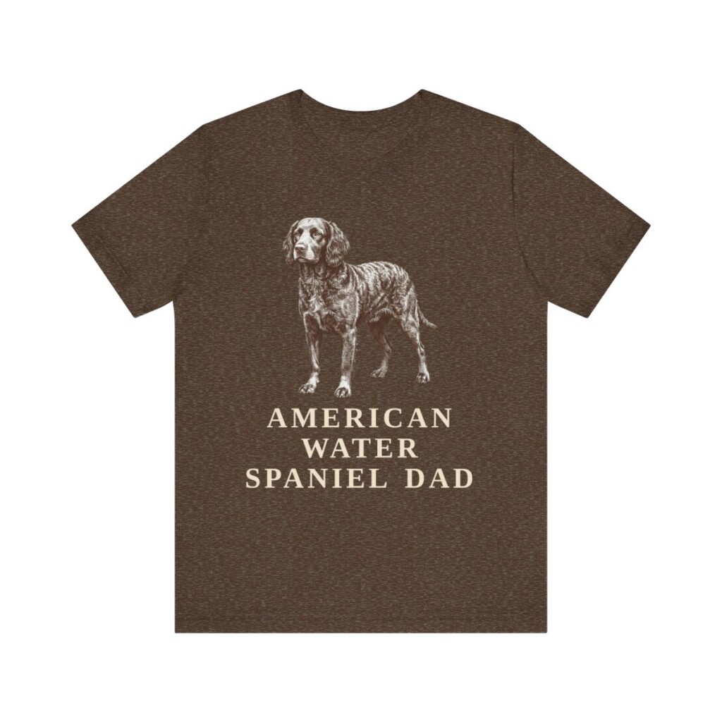American Water Spaniel Dad Shirt, Vintage Dog Sketch Tee, Dog Dad Gift