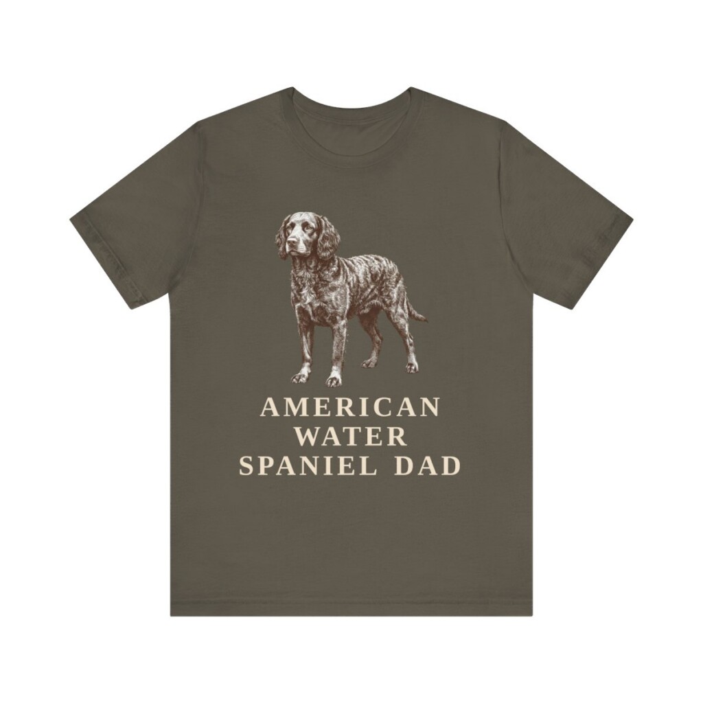 American Water Spaniel Dad Shirt, Vintage Dog Sketch Tee, Dog Dad Gift