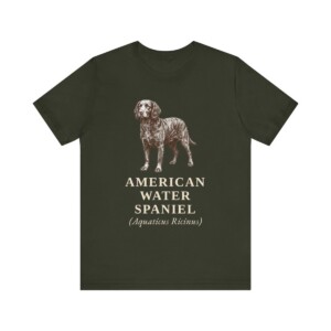American Water Spaniel Latin Shirt, Vintage Dog Sketch Tee, Dog Latin Gift