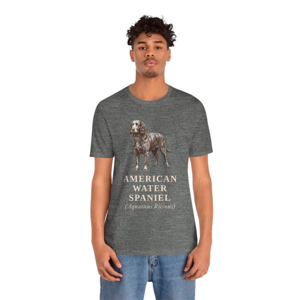 American Water Spaniel Latin Shirt, Vintage Dog Sketch Tee, Dog Latin Gift American Water Spaniel Latin Shirt, Vintage Dog Sketch Tee, Dog Latin Gift