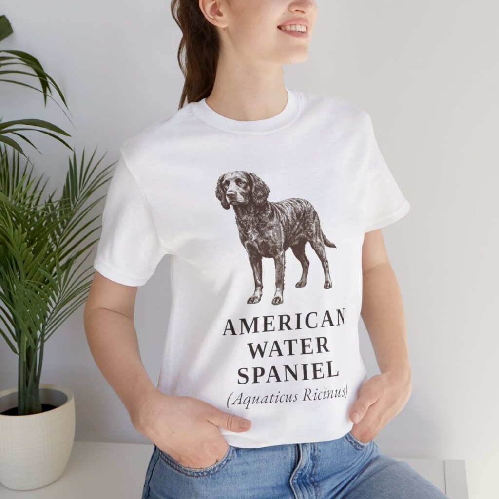 American Water Spaniel Latin Shirt, Vintage Dog Sketch Tee, Dog Latin Gift American Water Spaniel Latin Shirt, Vintage Dog Sketch Tee, Dog Latin Gift