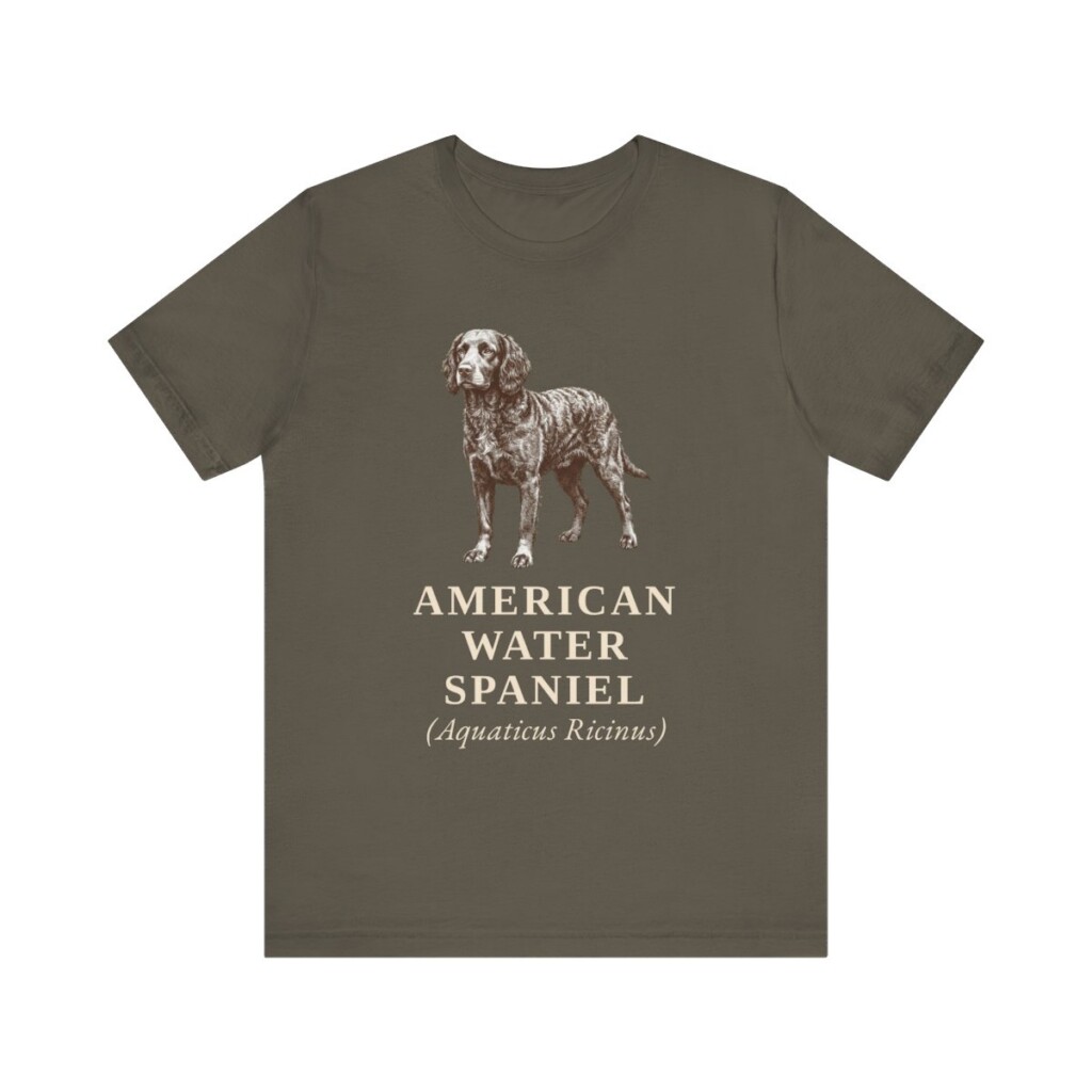 American Water Spaniel Latin Shirt, Vintage Dog Sketch Tee, Dog Latin Gift American Water Spaniel Latin Shirt, Vintage Dog Sketch Tee, Dog Latin Gift