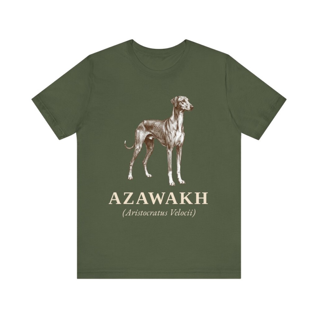 Azawakh Latin Shirt, Vintage Dog Sketch Tee, Dog Latin Gift