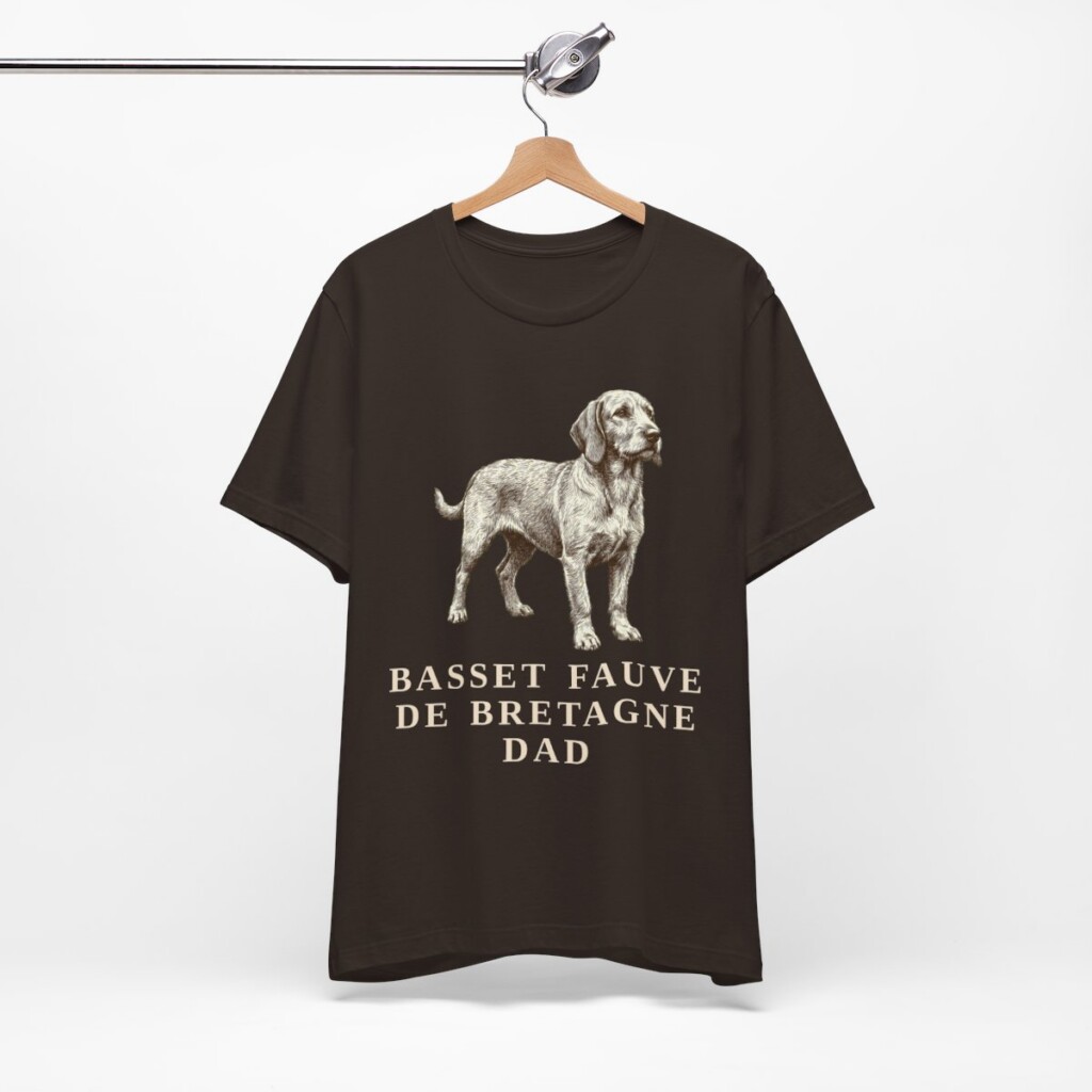Basset Fauve de Bretagne Dad Shirt, Vintage Dog Sketch Tee, Dog Dad Gift
