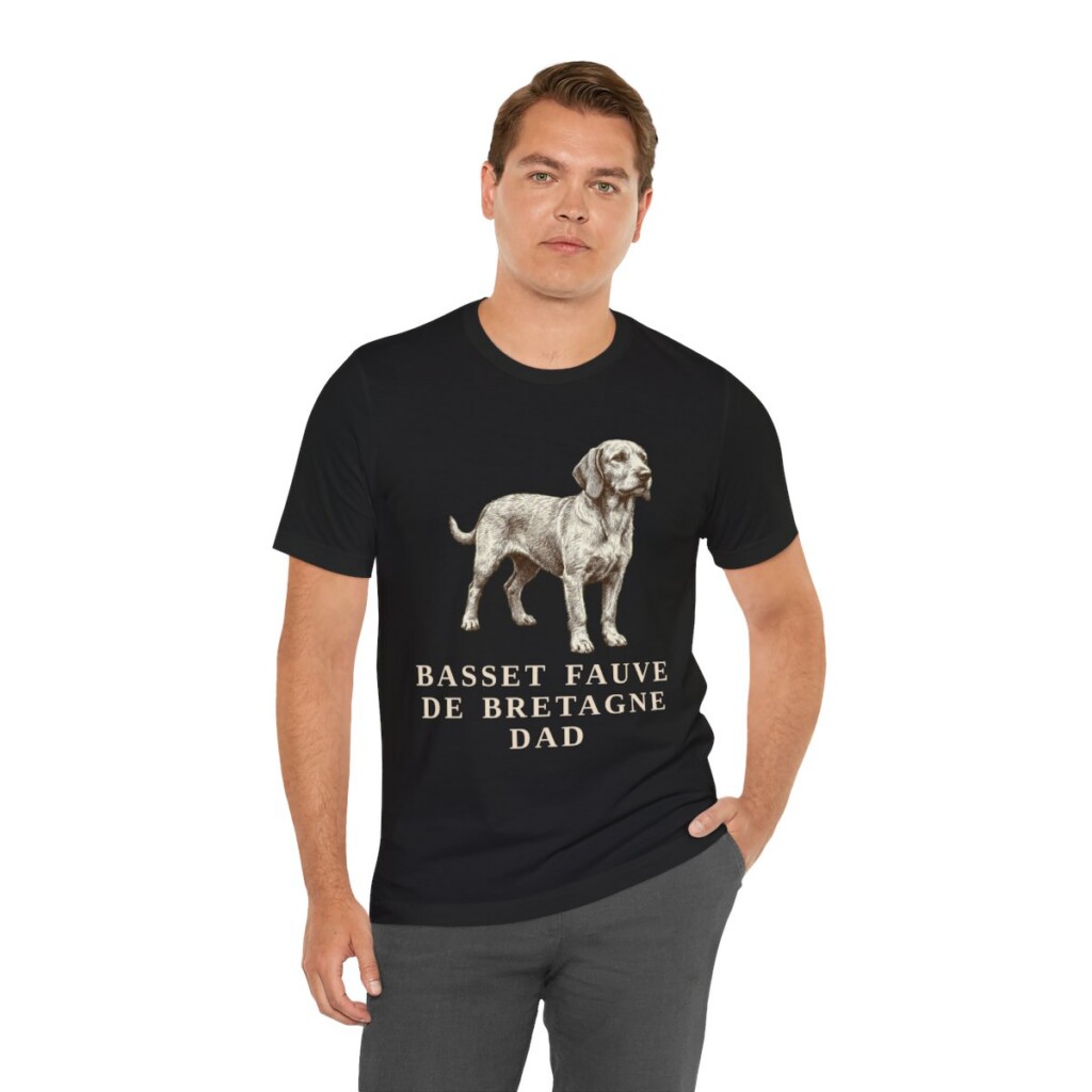 Basset Fauve de Bretagne Dad Shirt, Vintage Dog Sketch Tee, Dog Dad Gift