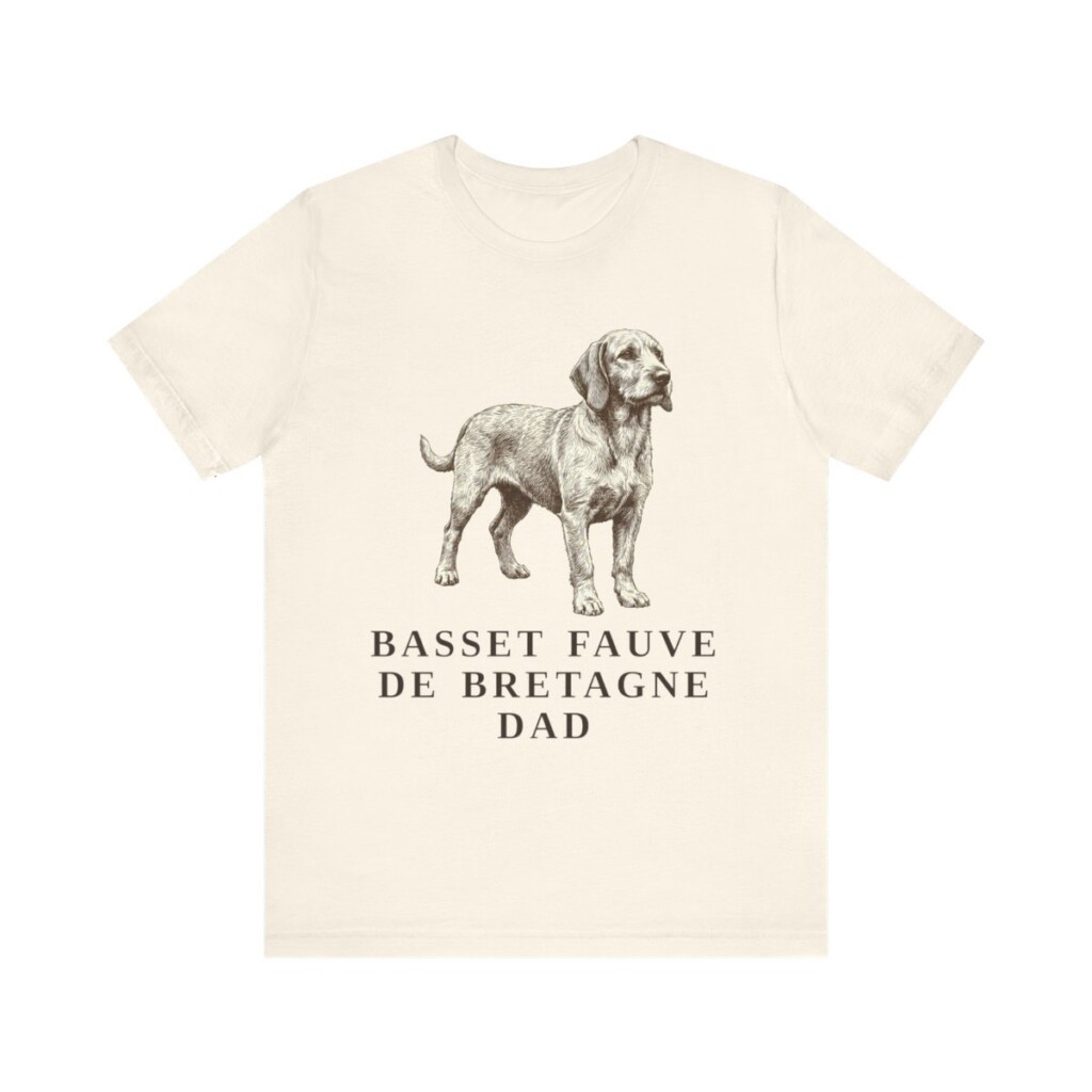 Basset Fauve de Bretagne Dad Shirt, Vintage Dog Sketch Tee, Dog Dad Gift