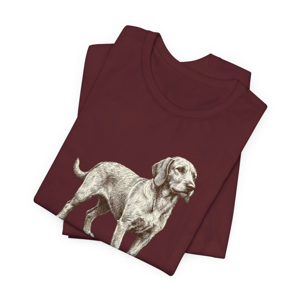 Basset Fauve de Bretagne Humor Shirt, Vintage Dog Sketch Tee, Dog Humor Gift