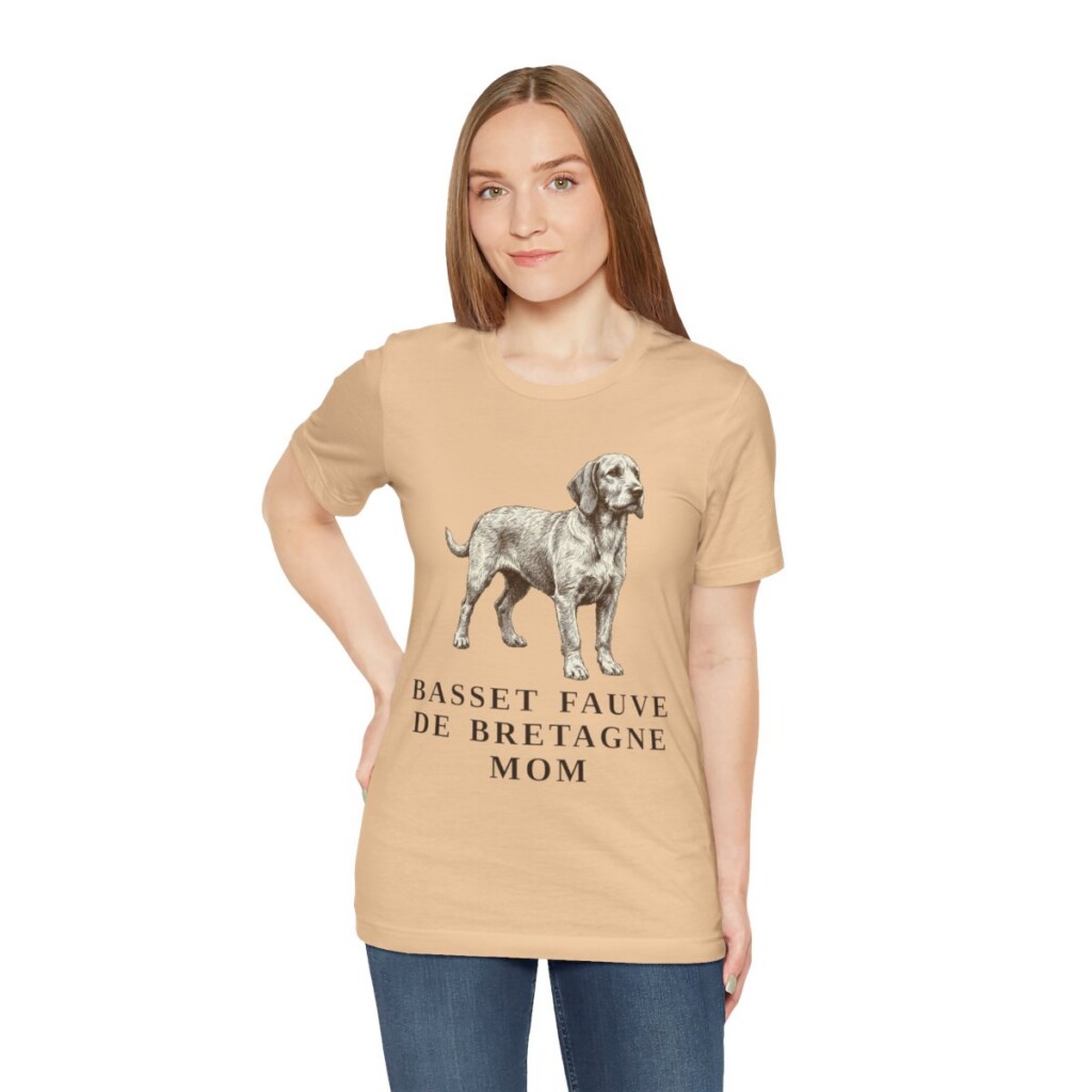 Basset Fauve de Bretagne Mom Shirt, Vintage Dog Sketch Tee, Dog Mom Gift