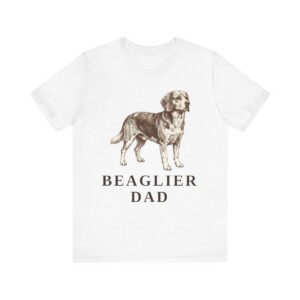 Beaglier Dad Shirt, Vintage Dog Sketch Tee, Dog Dad Gift