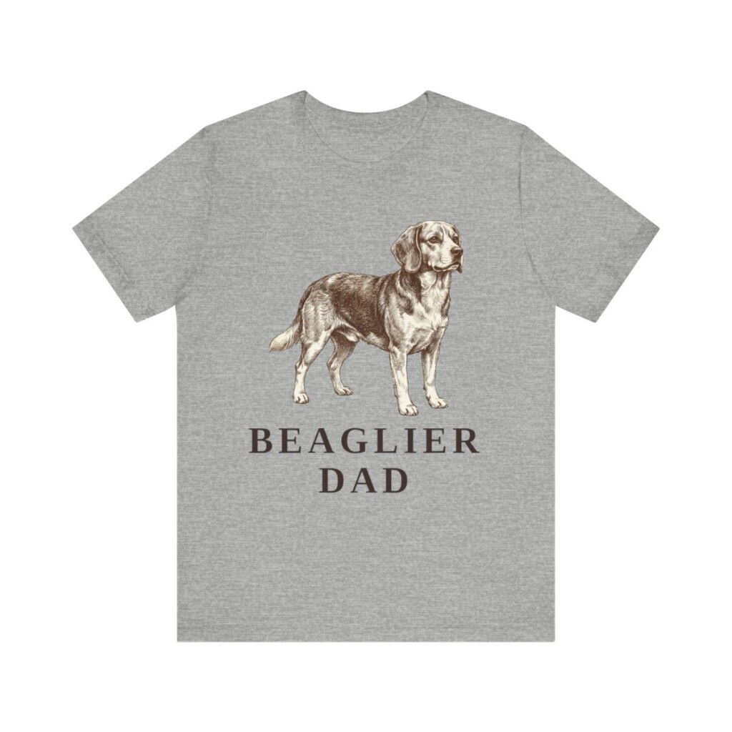 Beaglier Dad Shirt, Vintage Dog Sketch Tee, Dog Dad Gift